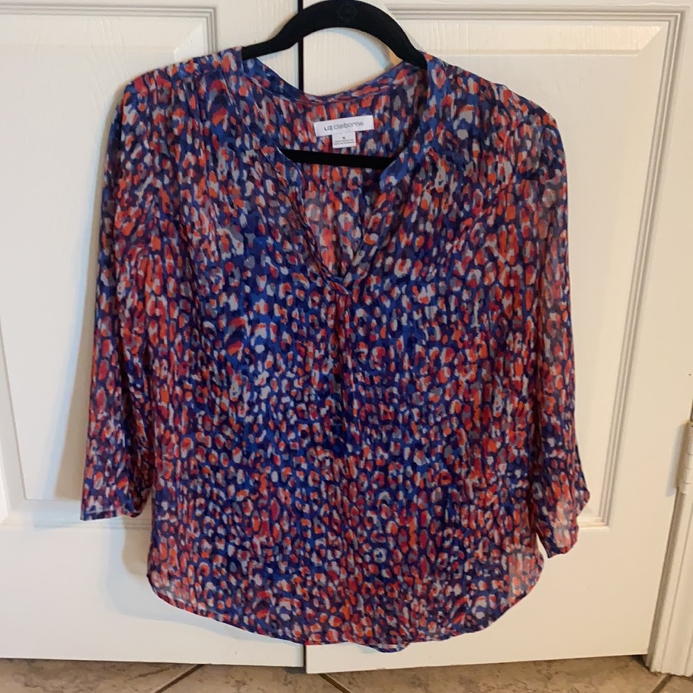Sheer w/cami Liz Claiborne top, size M